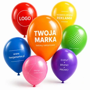 Balony 12" lateksowe - z nadrukiem logo